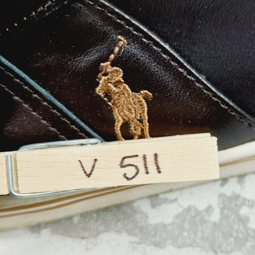 Polo Ralph Lauren Hanford Brown Leather Lace Up Fashion Tennis Sneakers V511 - Picture 11 of 11